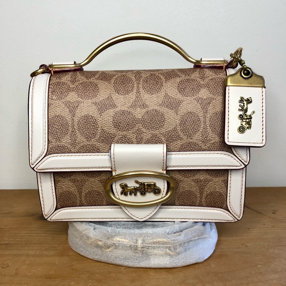 S⭕️LD‼️New Coach 1941 Riley Top Handle 18 In Signature Canvas - Picture 1 of 12